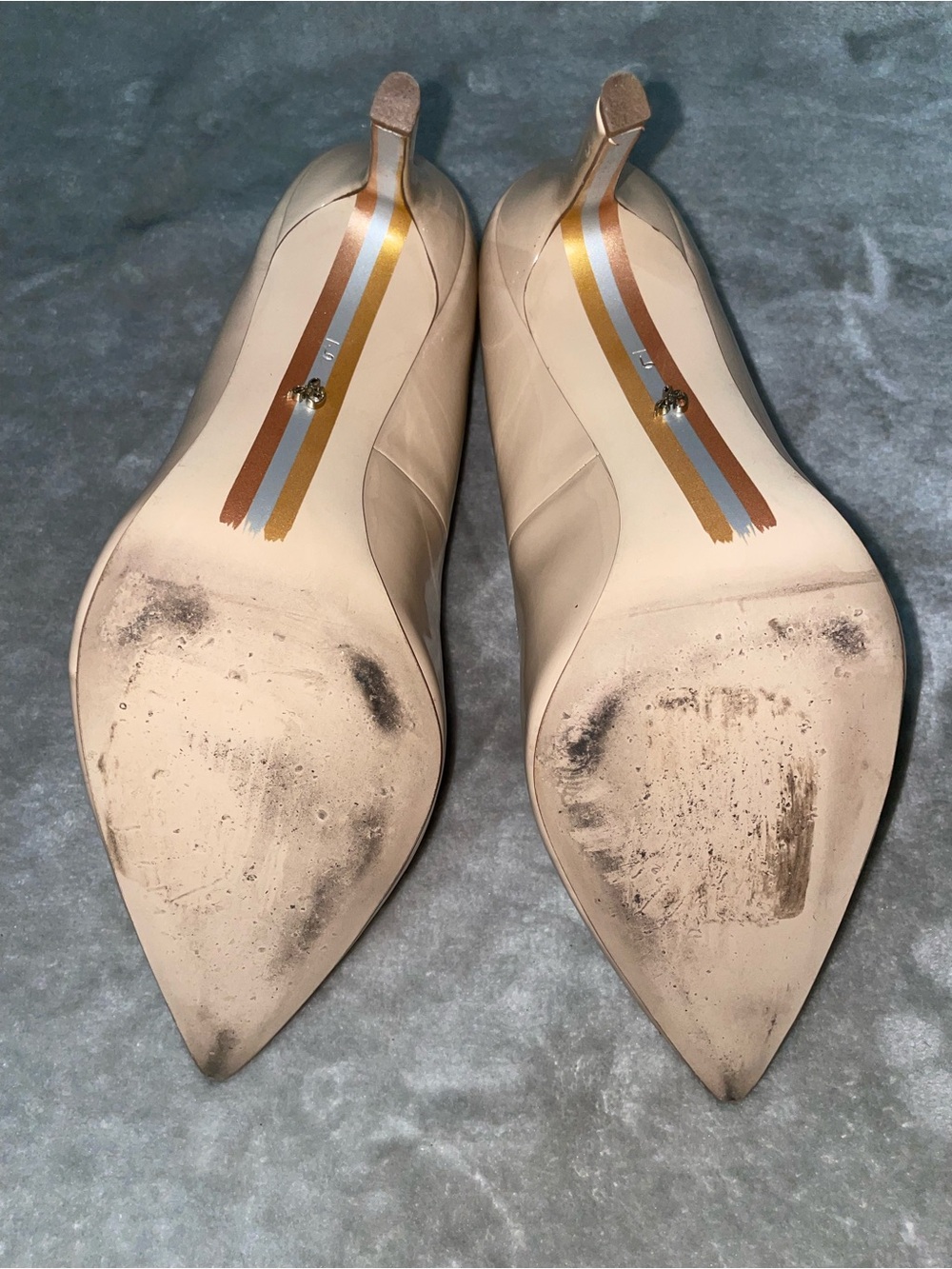 Sam Edelman Hazel Nude Pointed Toe Pumps Classic Stiletto Heels Size 9 With Box - Picture 7 of 11